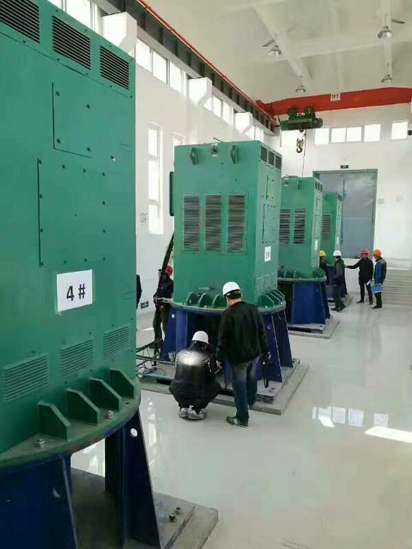 YKK400-4某污水处理厂使用我厂的立式高压电机安装现场